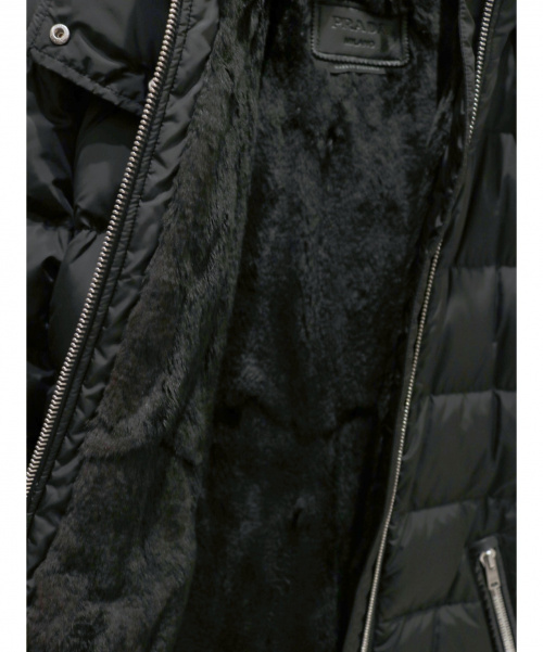 PRADA（プラダ）PRADA (プラダ) ダウンコート ブラック サイズ:38の古着・服飾アイテム