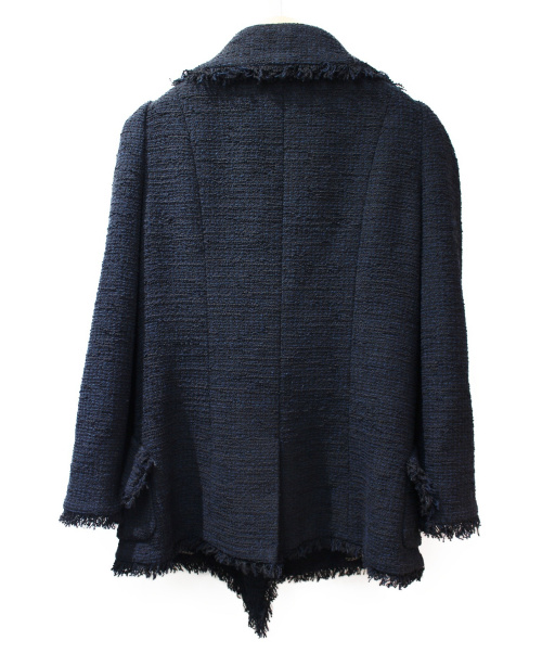 CHANEL（シャネル）CHANEL (シャネル) ダブルツイードジャケット ネイビー サイズ:36の古着・服飾アイテム