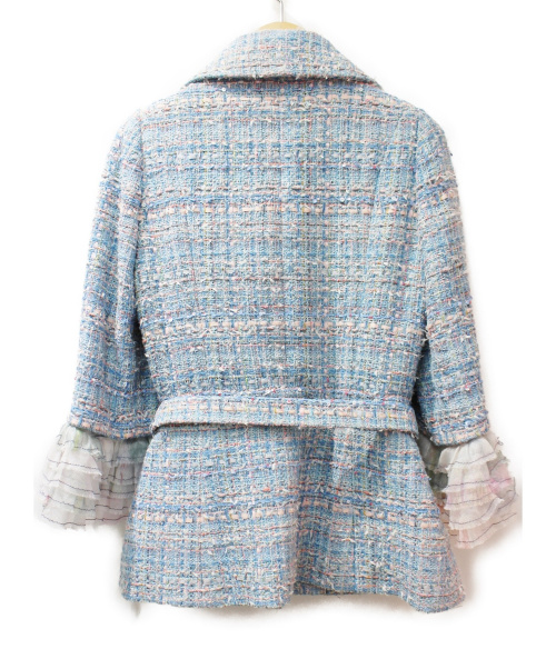CHANEL（シャネル）CHANEL (シャネル) ツイードスーツ スカイブルー サイズ:36の古着・服飾アイテム