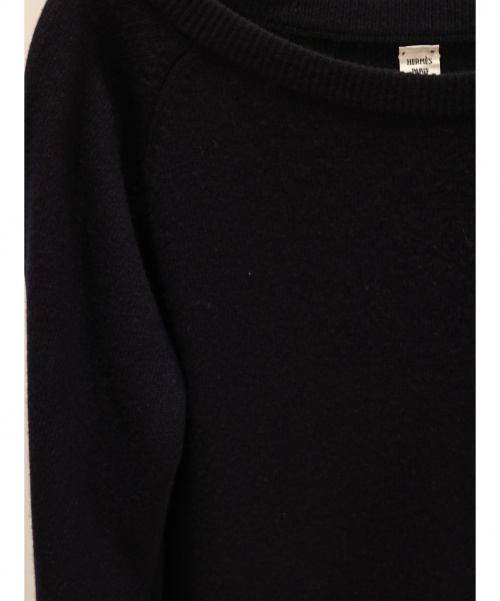 HERMES（エルメス）HERMES (エルメス) ニットワンピース ネイビー サイズ:36 カシミヤ100%の古着・服飾アイテム