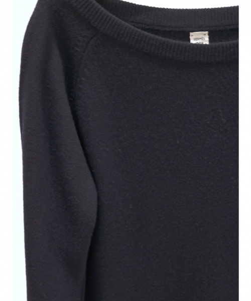 HERMES（エルメス）HERMES (エルメス) ニットワンピース ネイビー サイズ:36 カシミヤ100%の古着・服飾アイテム