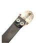 CHROME HEARTS (クロムハーツ) レザーベルト ブラック サイズ:34 SILVER925：99800円
