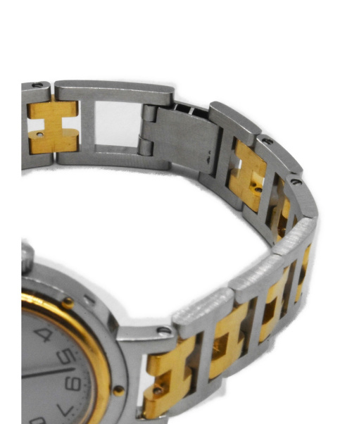 HERMES（エルメス）HERMES (エルメス) クリッパー リストウォッチ ホワイト サイズ:- クリッパー クォーツ ステンレススチールの古着・服飾アイテム