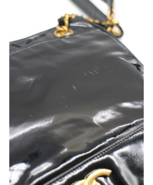 CHANEL（シャネル）CHANEL (シャネル) トリプルCOCOマーク/エナメルトートバッグ ブラック エナメル ■の古着・服飾アイテム