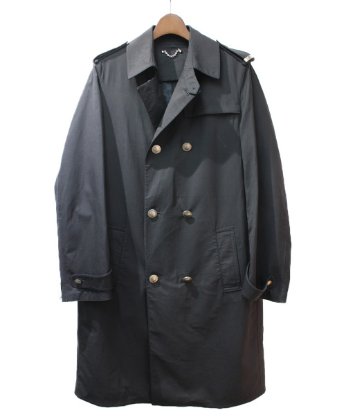 LOUIS VUITTON（ルイ ヴィトン）LOUIS VUITTON (ルイヴィトン) ロゴプレートトレンチコート ブラック サイズ:46の古着・服飾アイテム