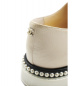 CHANEL (シャネル) レースアップシューズ ホワイト×ブラック サイズ:38 1/2D G32357 レザー：54800円