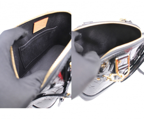 LOUIS VUITTON（ルイ ヴィトン）LOUIS VUITTON (ルイヴィトン) アルマBB ヴェルニ ブラック サイズ:BB ヴェルニ M90063 FL2135の古着・服飾アイテム
