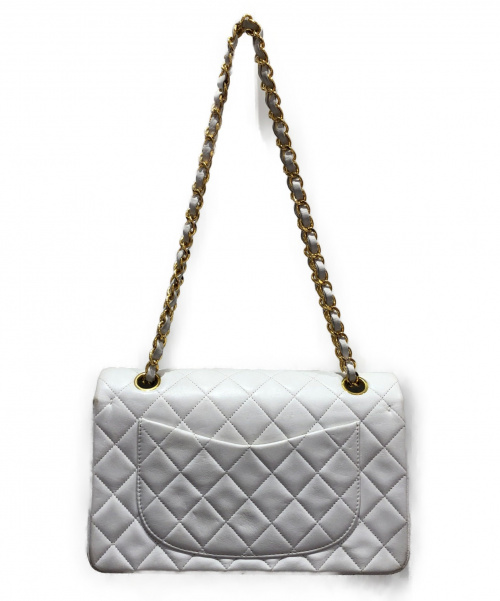 CHANEL（シャネル）CHANEL (シャネル) マトラッセ ホワイト ダブルチェーンショルダーバッグの古着・服飾アイテム
