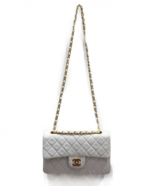 CHANEL（シャネル）CHANEL (シャネル) マトラッセ ホワイト ダブルチェーンショルダーバッグの古着・服飾アイテム
