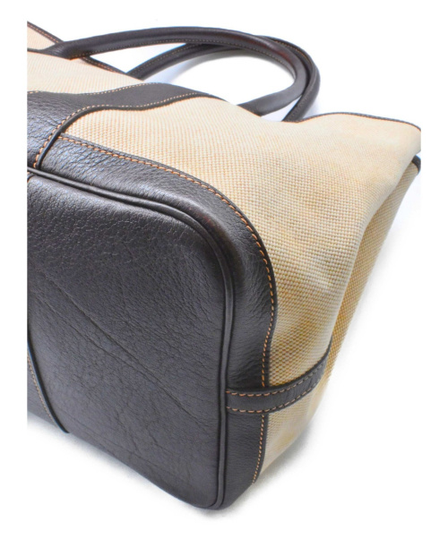 HERMES（エルメス）HERMES (エルメス) ガーデンパーティ ベージュ ガーデンパーティ チェックの古着・服飾アイテム