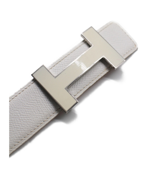 HERMES（エルメス）HERMES (エルメス) コンスタンスベルト ホワイト サイズ:90(L)の古着・服飾アイテム