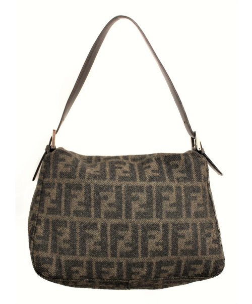 FENDI（フェンディ）FENDI (フェンディ) マンマバゲット ブラウン サイズ:- ズッカ マンマバッグ ウール ■の古着・服飾アイテム