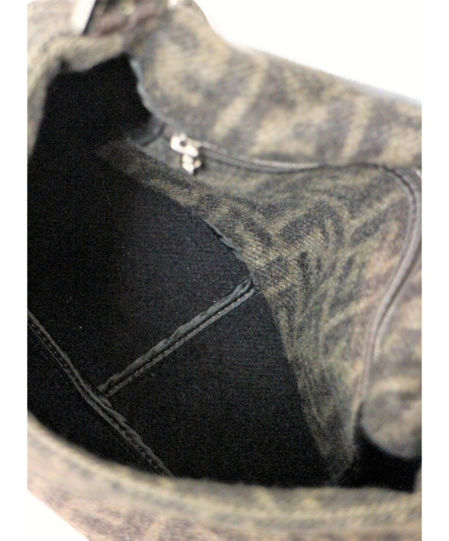 FENDI（フェンディ）FENDI (フェンディ) マンマバゲット ブラウン サイズ:- ズッカ マンマバッグ ウール ■の古着・服飾アイテム