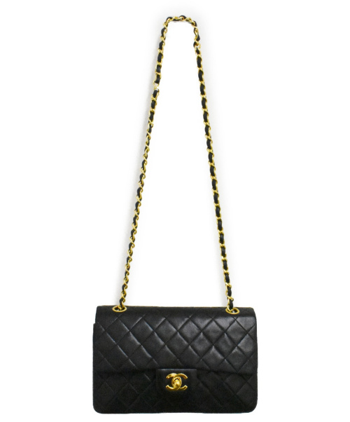 CHANEL（シャネル）CHANEL (シャネル) Wフラップチェーンショルダーバッグ ブラック サイズ:- ダブルフラップ 1204253の古着・服飾アイテム