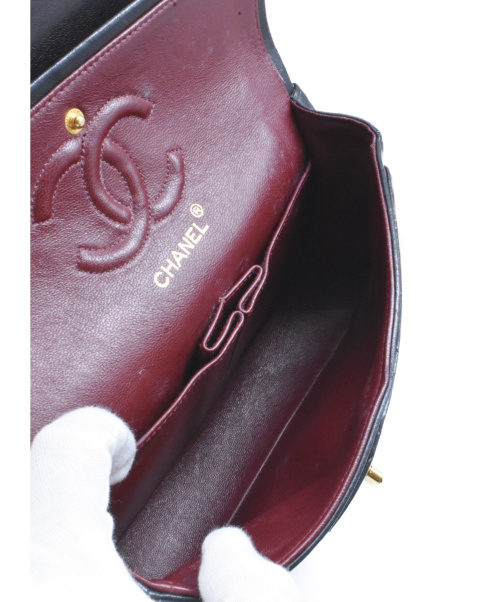 CHANEL（シャネル）CHANEL (シャネル) Wフラップチェーンショルダーバッグ ブラック サイズ:- ダブルフラップ 1204253の古着・服飾アイテム