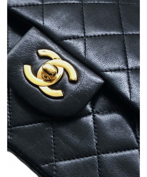 CHANEL（シャネル）CHANEL (シャネル) Wフラップチェーンショルダーバッグ ブラック サイズ:- ダブルフラップ 1204253の古着・服飾アイテム