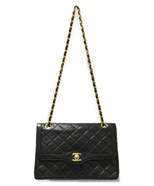 CHANEL（シャネル）CHANEL (シャネル) チェーンショルダーバッグ/マトラッセ　パリ限定 ブラック パリ限定 639572の古着・服飾アイテム