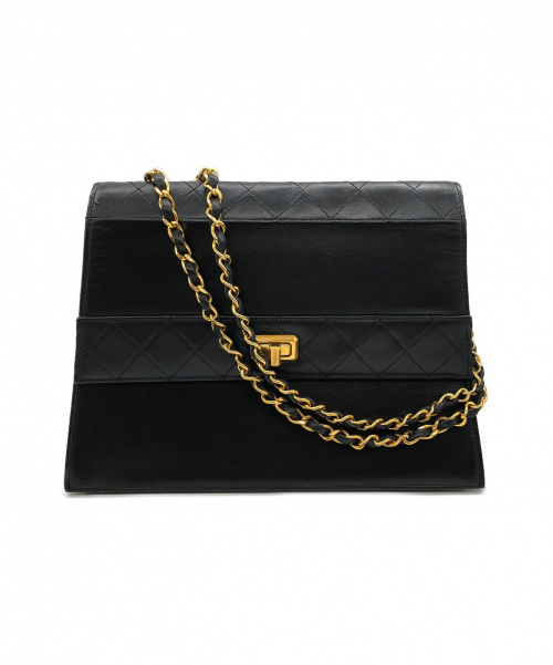 CHANEL（シャネル）CHANEL (シャネル) 台形チェーンショルダーバッグ ブラック サイズ:-の古着・服飾アイテム