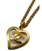 CHANELシャネル）の古着「ハートネックレス」｜ゴールド