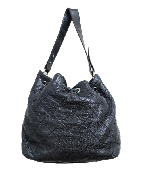 CHANEL（シャネル）CHANEL (シャネル) 巾着ショルダーバッグ ブラック サイズ:- ■の古着・服飾アイテム