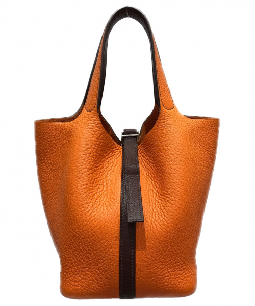 HERMES（エルメス）HERMES (エルメス) ピコタンPM オレンジ×ブラウン サイズ:PMの古着・服飾アイテム