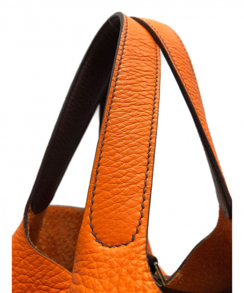 HERMES（エルメス）HERMES (エルメス) ピコタンPM オレンジ×ブラウン サイズ:PMの古着・服飾アイテム