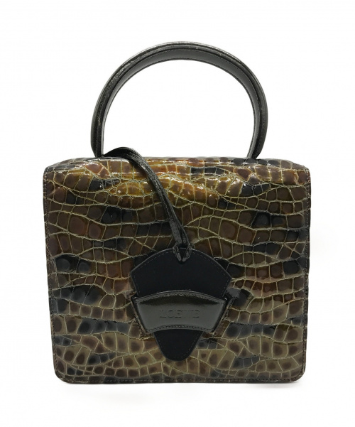 LOEWE（ロエベ）LOEWE (ロエベ) バルセロナ ブラウン サイズ:- ヴィンテージ　2wayショルダーバッグの古着・服飾アイテム