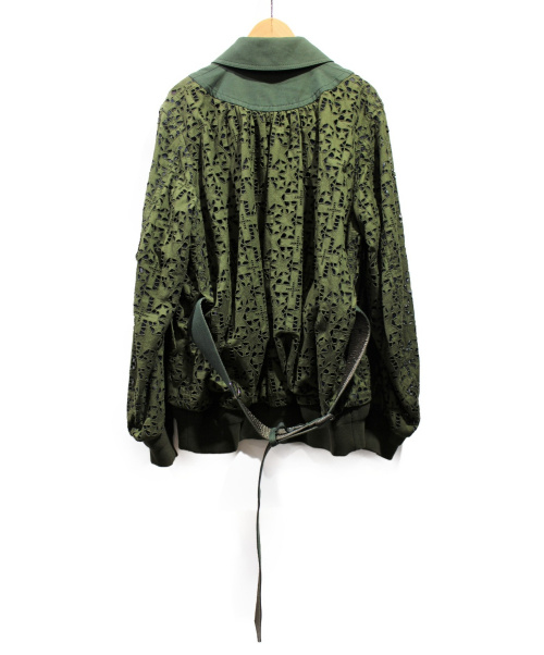 sacai（サカイ）sacai (サカイ) カットワークジャケット オリーブ サイズ:3の古着・服飾アイテム