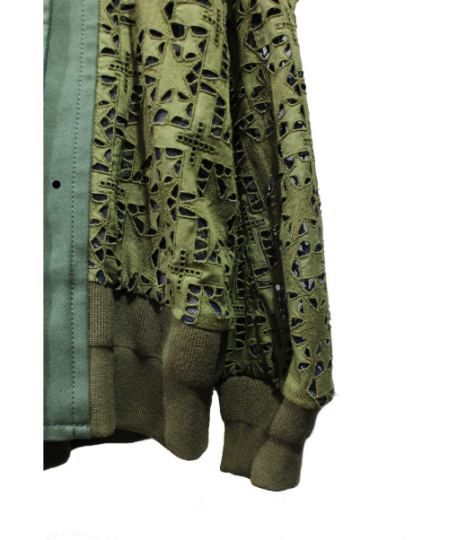 sacai（サカイ）sacai (サカイ) カットワークジャケット オリーブ サイズ:3の古着・服飾アイテム