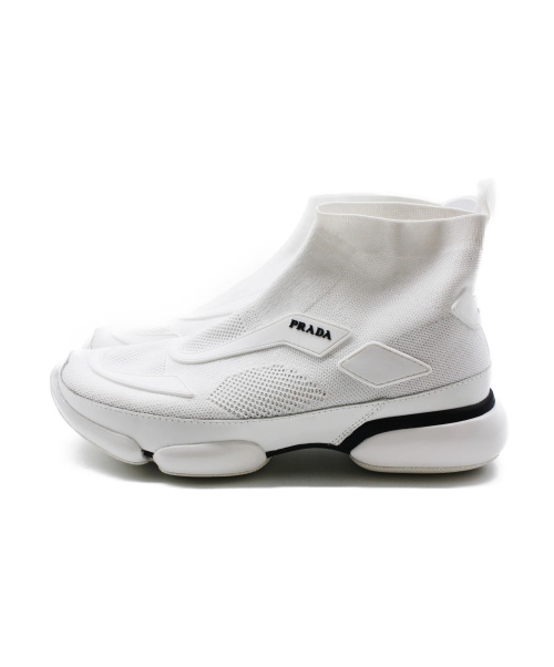 PRADA（プラダ）PRADA (プラダ) CLOUDBUST/ハイトップスニーカー ホワイト サイズ:6の古着・服飾アイテム
