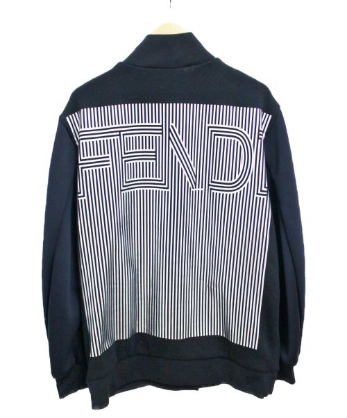 FENDI（フェンディ）FENDI (フェンディ) エンブロイダリーロゴブルゾン ブラック サイズ:38の古着・服飾アイテム