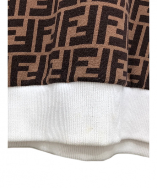 FENDI（フェンディ）FENDI (フェンディ) ズッカロゴスウェット ブラウン サイズ:Lの古着・服飾アイテム