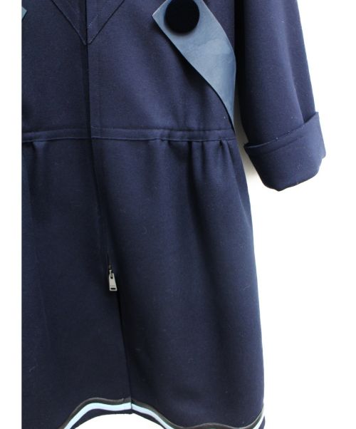 FENDI（フェンディ）FENDI (フェンディ) カシミヤ混コート ネイビー サイズ:38の古着・服飾アイテム