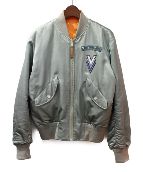 LOUIS VUITTON（ルイ ヴィトン）LOUIS VUITTON (ルイヴィトン) リバーシブルブルゾン オリーブ×オレンジ サイズ:50の古着・服飾アイテム