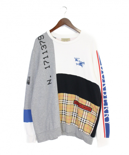 BURBERRY（バーバリー）BURBERRY (バーバリー) 18AW パッチワークスウェット サイズ:XLの古着・服飾アイテム