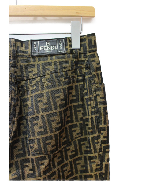 FENDI（フェンディ）FENDI (フェンディ) ズッカパンツ ブラウン サイズ:29の古着・服飾アイテム