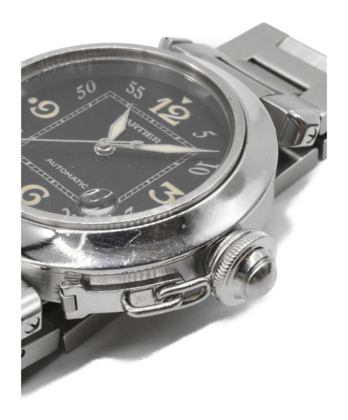 Cartier（カルティエ）Cartier (カルティエ) パシャC スモールデイト ブラック サイズ:- パシャ 自動巻き ステンレススチールの古着・服飾アイテム