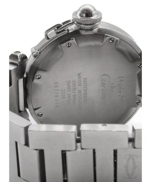 Cartier（カルティエ）Cartier (カルティエ) パシャC スモールデイト ブラック サイズ:- パシャ 自動巻き ステンレススチールの古着・服飾アイテム