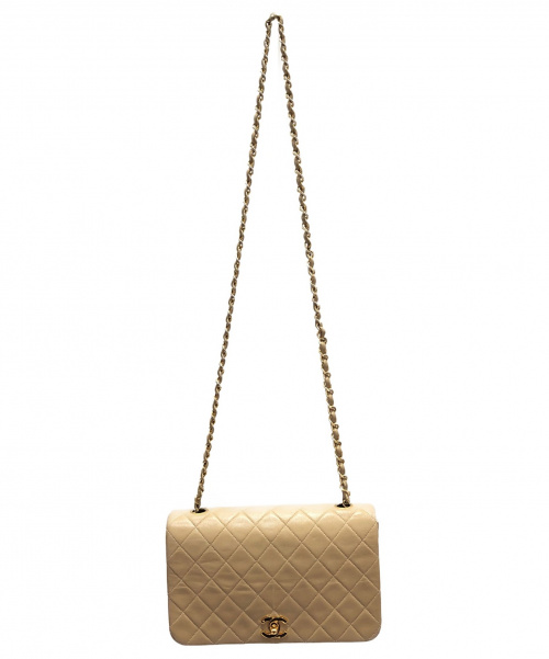 CHANEL（シャネル）CHANEL (シャネル) チェーンショルダーバッグ ベージュ サイズ:23 フルフラップマトラッセの古着・服飾アイテム