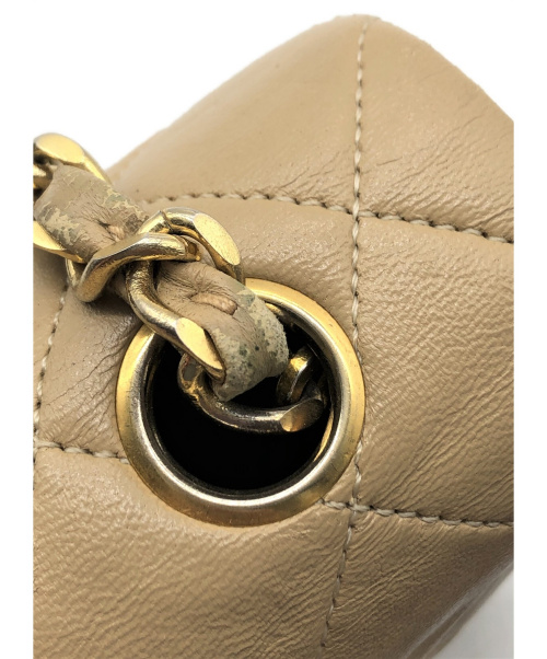 CHANEL（シャネル）CHANEL (シャネル) チェーンショルダーバッグ ベージュ サイズ:23 フルフラップマトラッセの古着・服飾アイテム