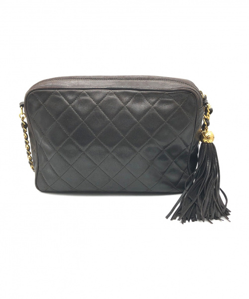 CHANEL（シャネル）CHANEL (シャネル) フリンジショルダーバッグ ブラウン サイズ:-の古着・服飾アイテム