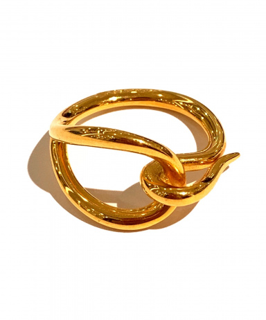 【新品未使用】エルメス ドットサークル スカーフリング ゴールド チャーム 新品 HERMES エルメス スカーフリング スカーフ ドットサークル