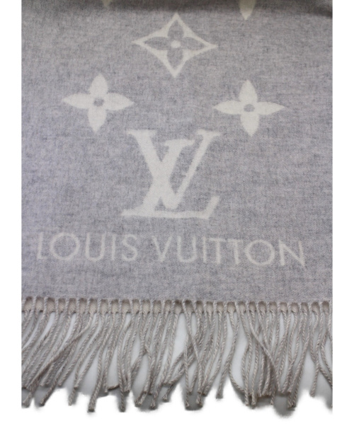 LOUIS VUITTON（ルイ ヴィトン）LOUIS VUITTON (ルイヴィトン) エシャルプ・レイキャビックマフラー グレー サイズ:- カシミヤの古着・服飾アイテム