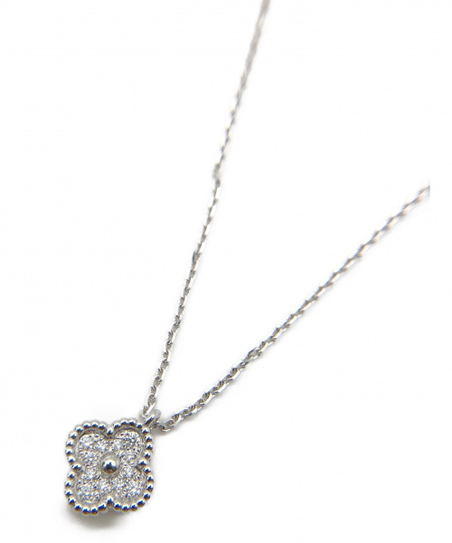 VAN CLEEF & ARPELS（ヴァンクリーフ＆アーペル）VAN CLEEF & ARPELS (ヴァンクリーフ＆アープル) スウィートアルハンブラネックレス サイズ:- K18WG ダイヤモンドの古着・服飾アイテム