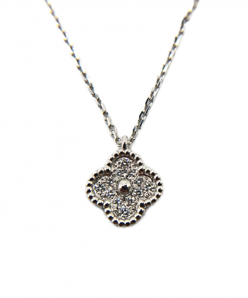VAN CLEEF & ARPELS（ヴァンクリーフ＆アーペル）VAN CLEEF & ARPELS (ヴァンクリーフ＆アープル) スウィートアルハンブラネックレス サイズ:- K18WG ダイヤモンドの古着・服飾アイテム