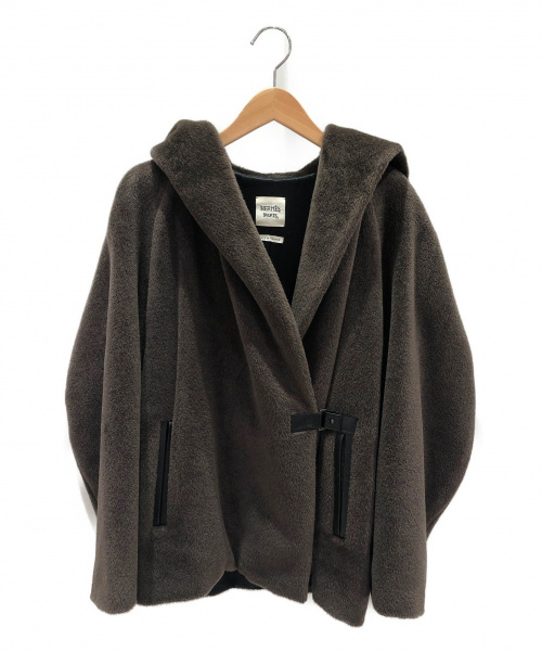 HERMES（エルメス）HERMES (エルメス) アルパカ混フーデッドジャケット ブラウン サイズ:38 マルジェラ期の古着・服飾アイテム