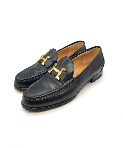 HERMES（エルメス）HERMES (エルメス) コンスタンスローファー ブラック サイズ:36 1/2の古着・服飾アイテム