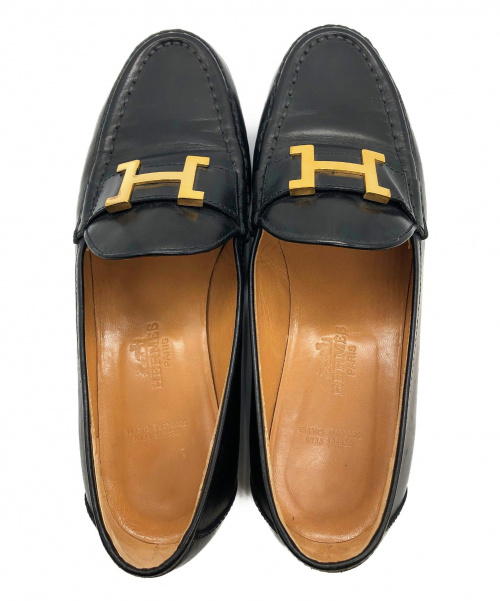 HERMES（エルメス）HERMES (エルメス) コンスタンスローファー ブラック サイズ:36 1/2の古着・服飾アイテム