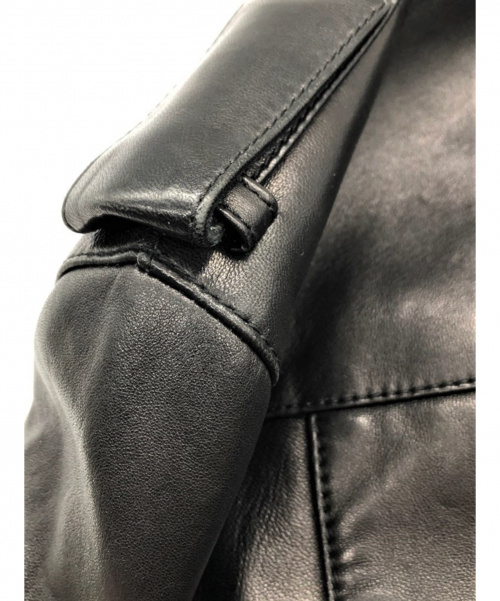 LOEWE（ロエベ）LOEWE (ロエベ) ダブルライダースジャケット ブラック サイズ:36の古着・服飾アイテム