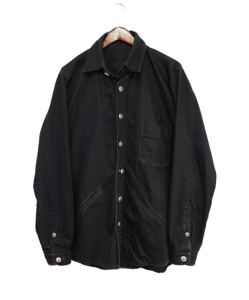 CHROME HEARTS（クロムハーツ）CHROME HEARTS (クロムハーツ) クロスパッチデニムジャケット ブラック サイズ:-の古着・服飾アイテム